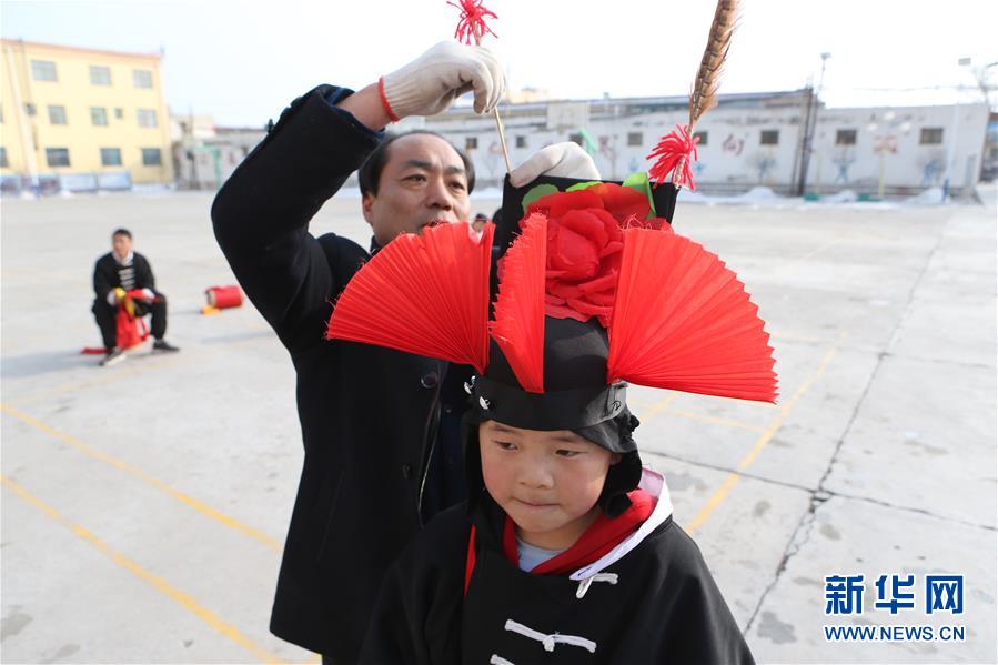 (社會)(2)甘肅武威:非遺“攻鼓子”進校園