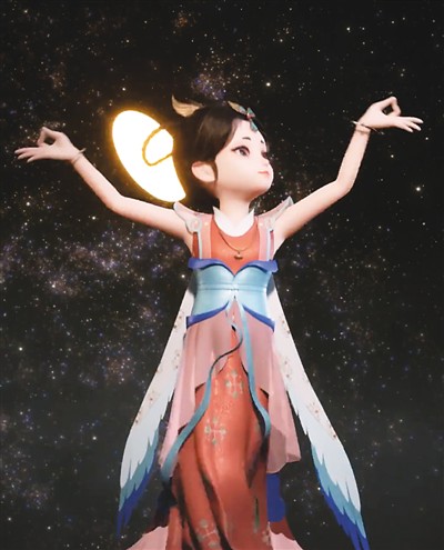 敦煌莫高窟官方虛擬形象“伽瑤”。