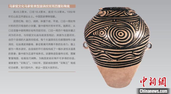 圖為“彩陶王”展板?！∨R夏州融媒體供圖