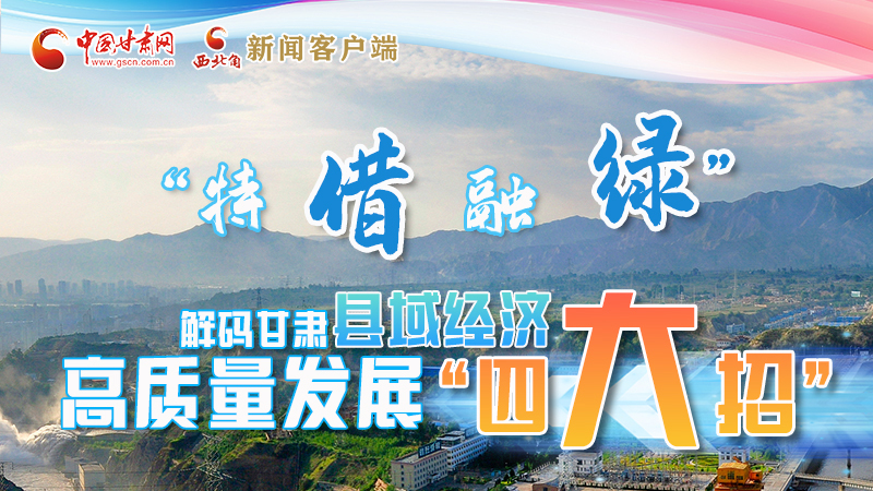 圖解|“特、借、融、綠”解碼甘肅縣域經(jīng)濟(jì)高質(zhì)量發(fā)展“四大招”