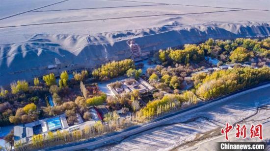 2022年11月，航拍深秋季節(jié)的莫高窟?！　⊥醣筱y 攝