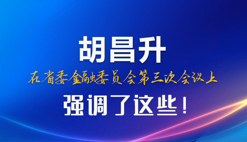 圖解|胡昌升在省委金融委員會第三次會議上強調(diào)了這些！